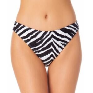 California Waves Juniors Zebra-Print Hipster Black White Print S, NWT
